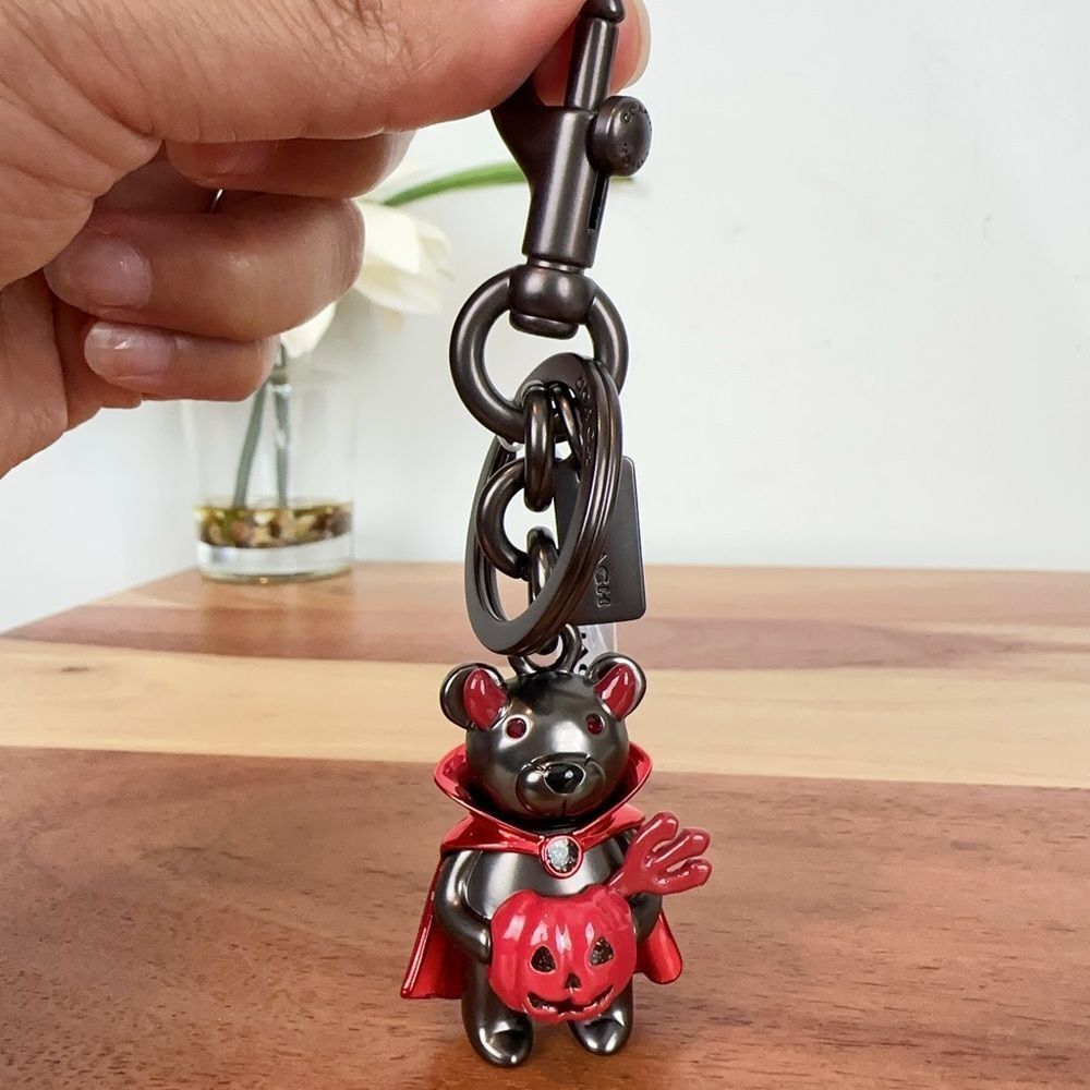 NWT Coach Halloween Devil Bear Bag Charm - Picture 5 of 6